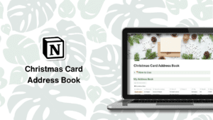 Christmas Card Address Book Notion Template