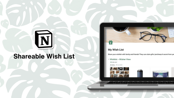 Shareable wish list - christmas wishlist template