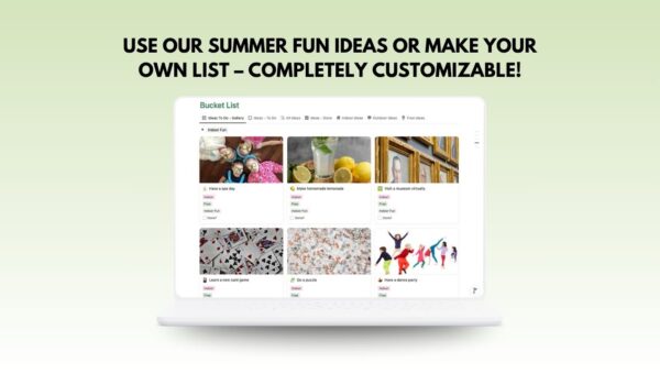 Family Summer Bucket List – Notion Template - Image 2