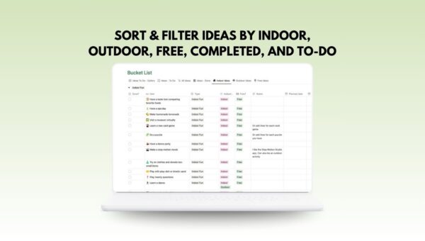 Family Summer Bucket List – Notion Template - Image 6